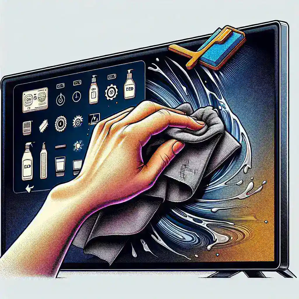 How do I clean a smudged OLED monitor screen?
